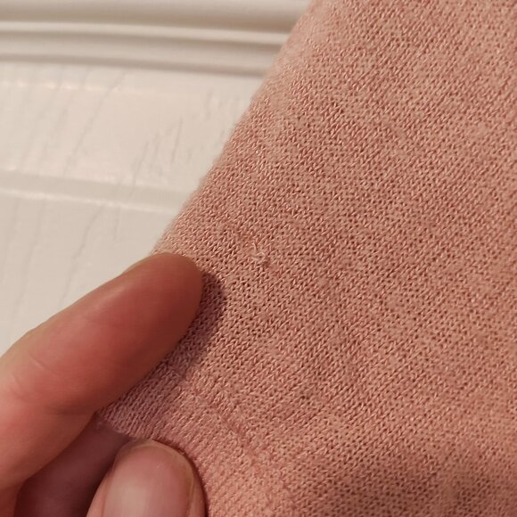 GUC Aritzia Wilfred Free Dondoe Pink Choker Short Sleeve Dress - Sz L - Picture 8 of 11